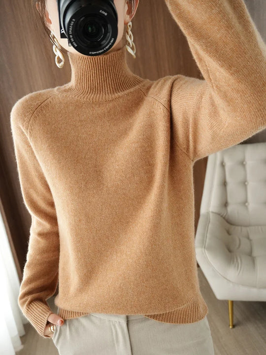 Herre Ullgenser Turtleneck Merino Ull Langermet Myk 1
