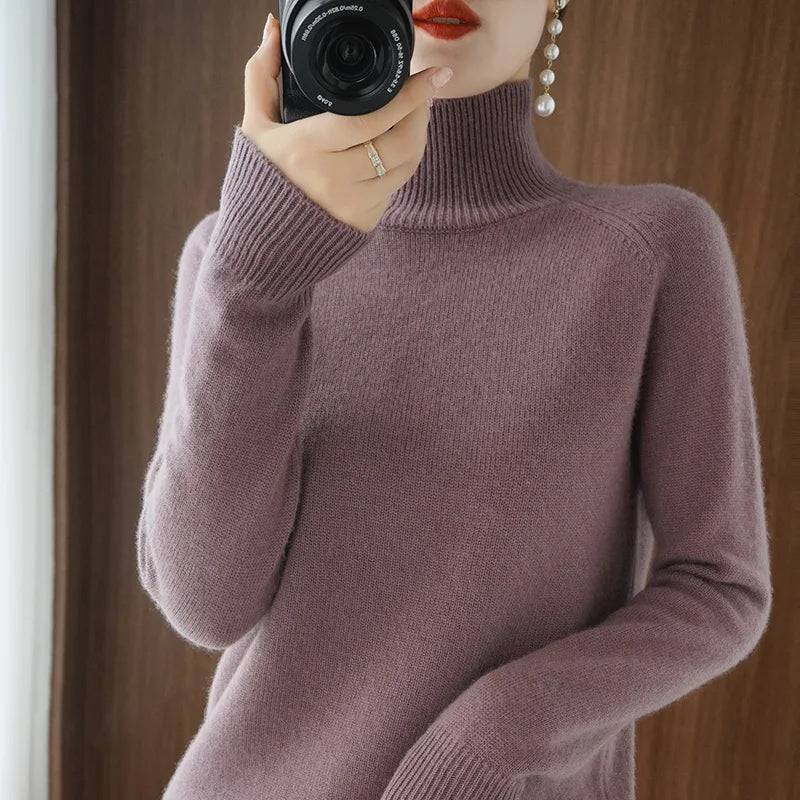 Herre Ullgenser Turtleneck Merino Ull Langermet Myk 12