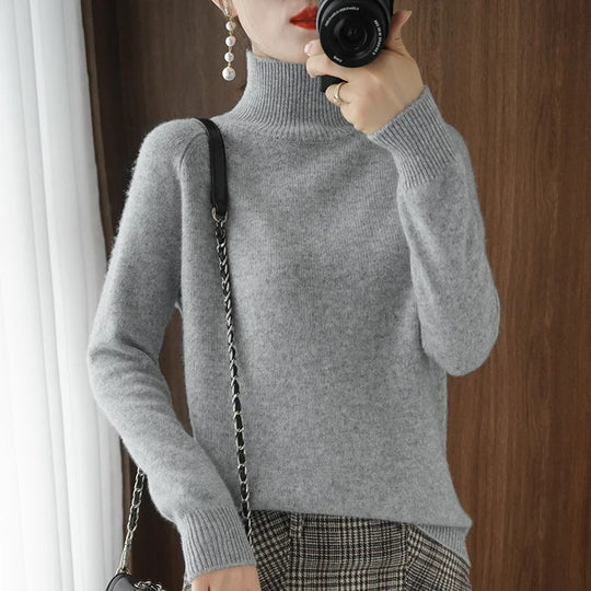 Herre Ullgenser Turtleneck Merino Ull Langermet Myk 13