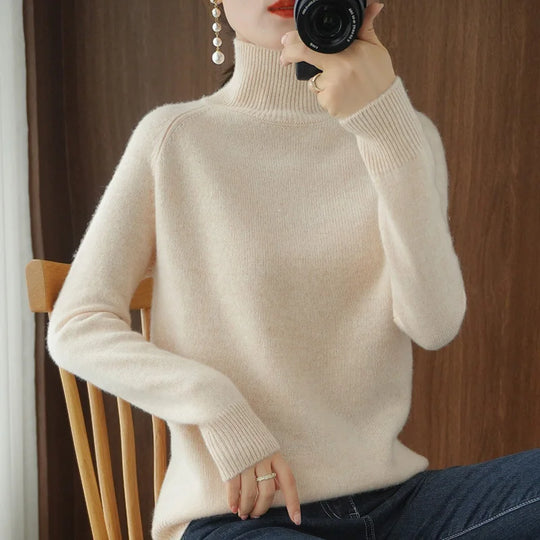 Herre Ullgenser Turtleneck Merino Ull Langermet Myk 5
