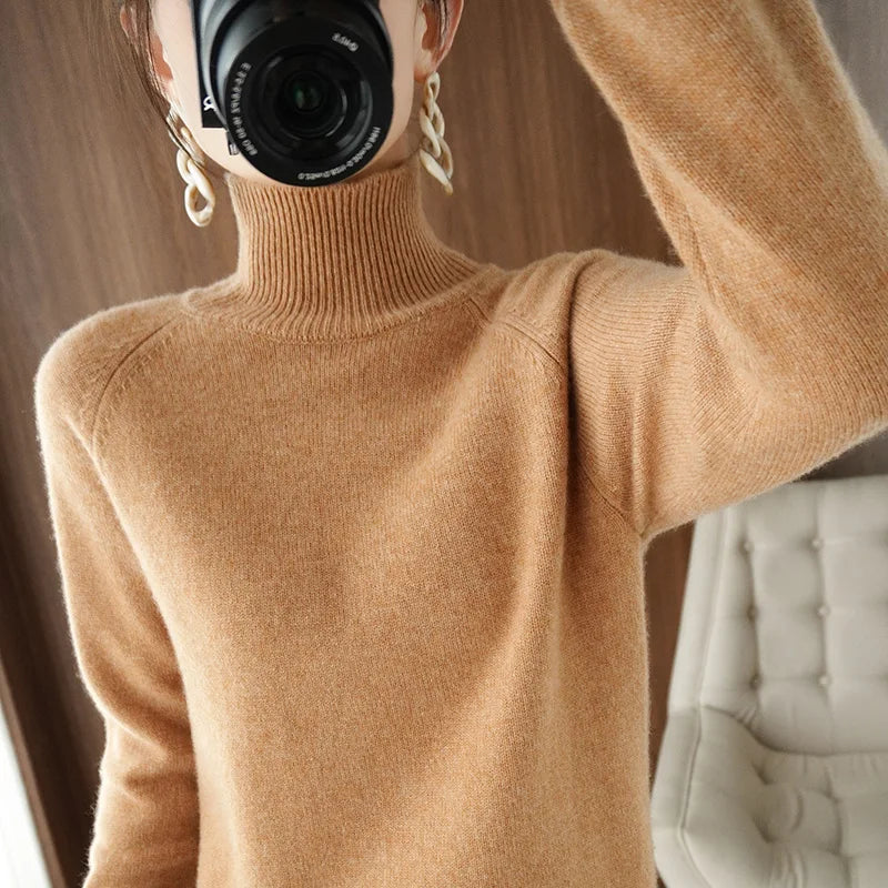 Herre Ullgenser Turtleneck Merino Ull Langermet Myk 6