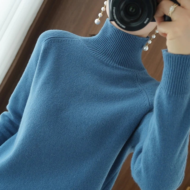 Herre Ullgenser Turtleneck Merino Ull Langermet Myk 8