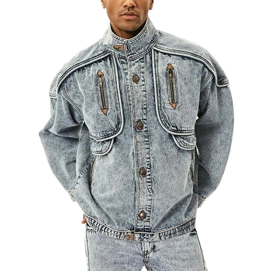Herre Vintage Denimjakke 0