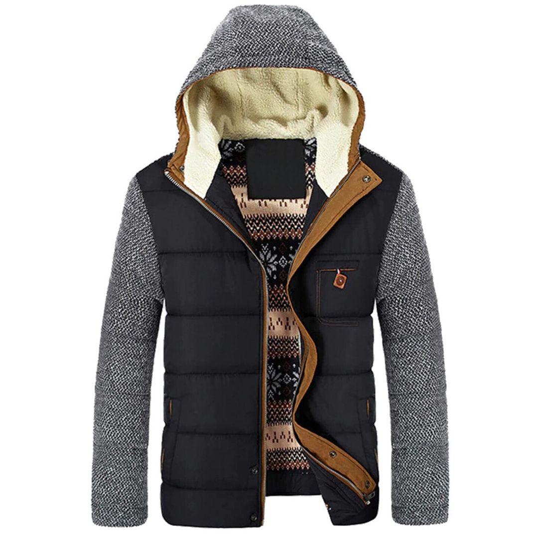Herre Vinterjakke Vannavstøtende Puffet Design Fleece Innerlag 0