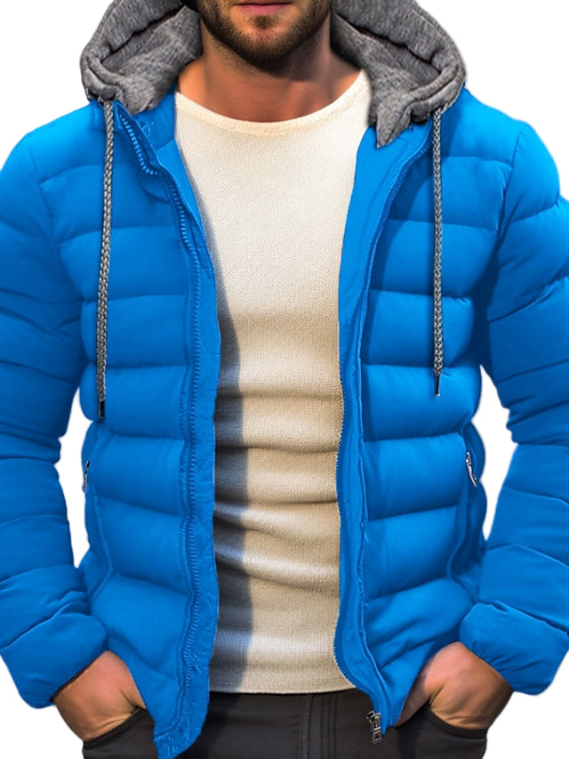 Herre Vinterjakke med Hette og Glidelås 0