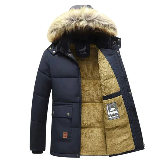 Herre Winterparka med Avtagbar Hette 1