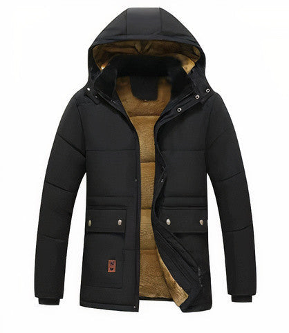 Herre Winterparka med Avtagbar Hette 2