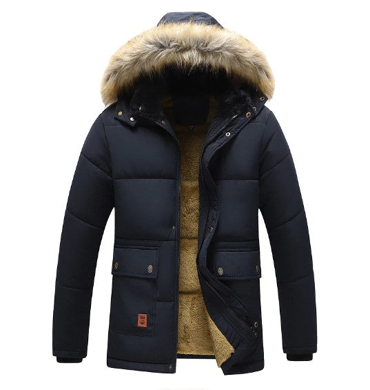 Herre Winterparka med Avtagbar Hette 3