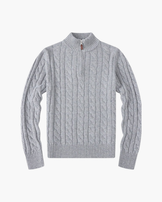 Herre Zip-Up Cardigan med Høy Krage 0