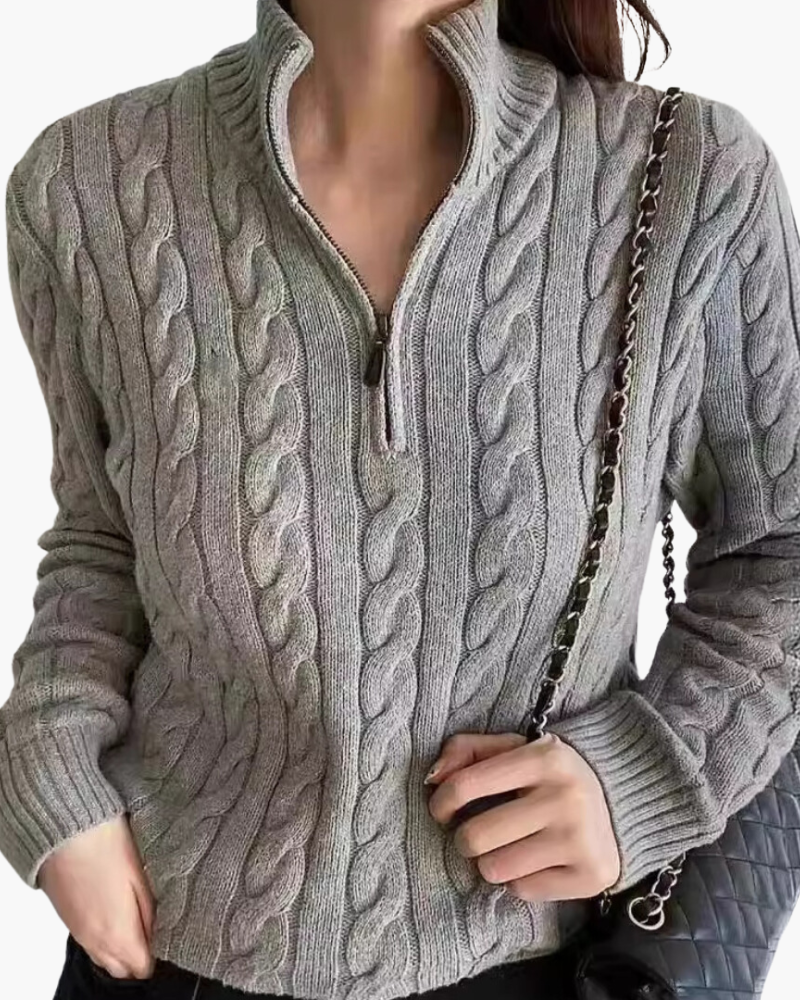Herre Zip-Up Cardigan med Høy Krage 2