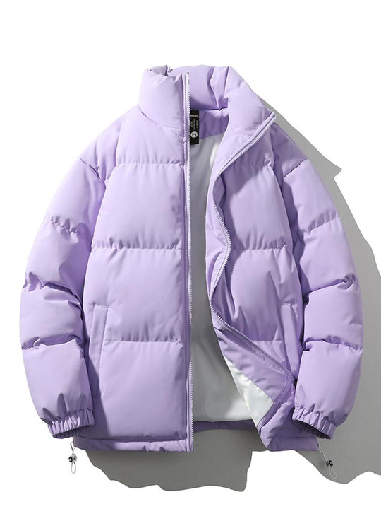 Herre varm quiltet jakke med ståkrage og glidelås 9