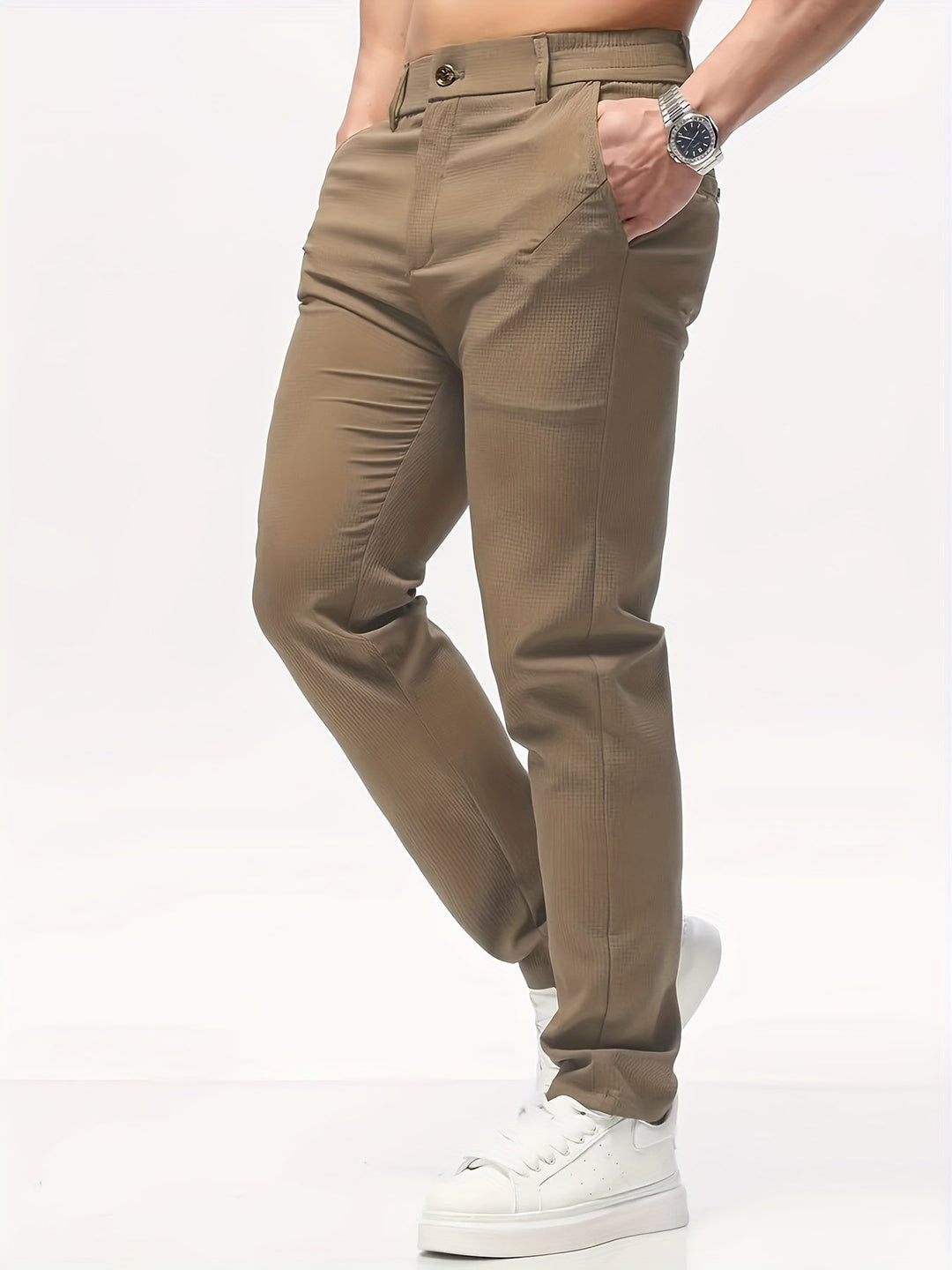Herrebukse Klassisk Stil Avslappet Passform 4