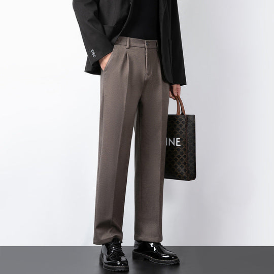 Herrebukse Slim Fit Ullblanding Minimalistisk Design 2
