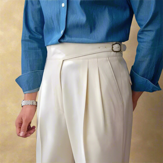 Herrebukser Høy Midje Klassisk Stil 2