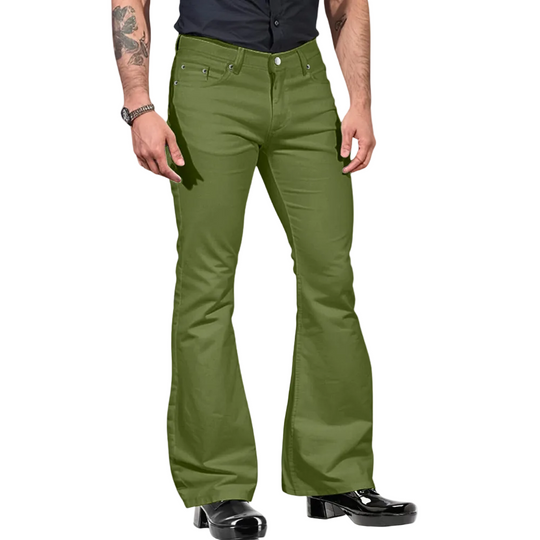 Herrebukser Retro Flared Stil 0