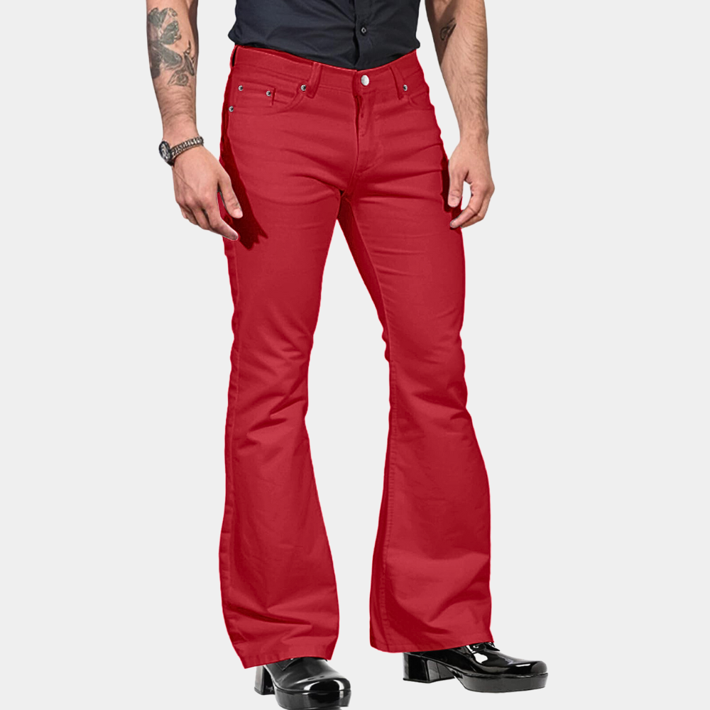 Herrebukser Retro Flared Stil 4