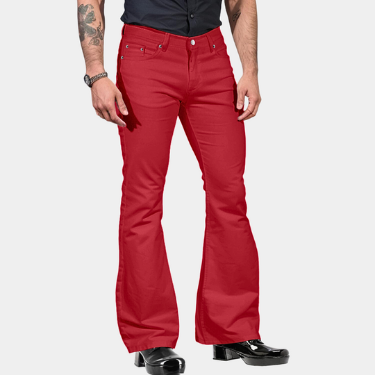 Herrebukser Retro Flared Stil 4