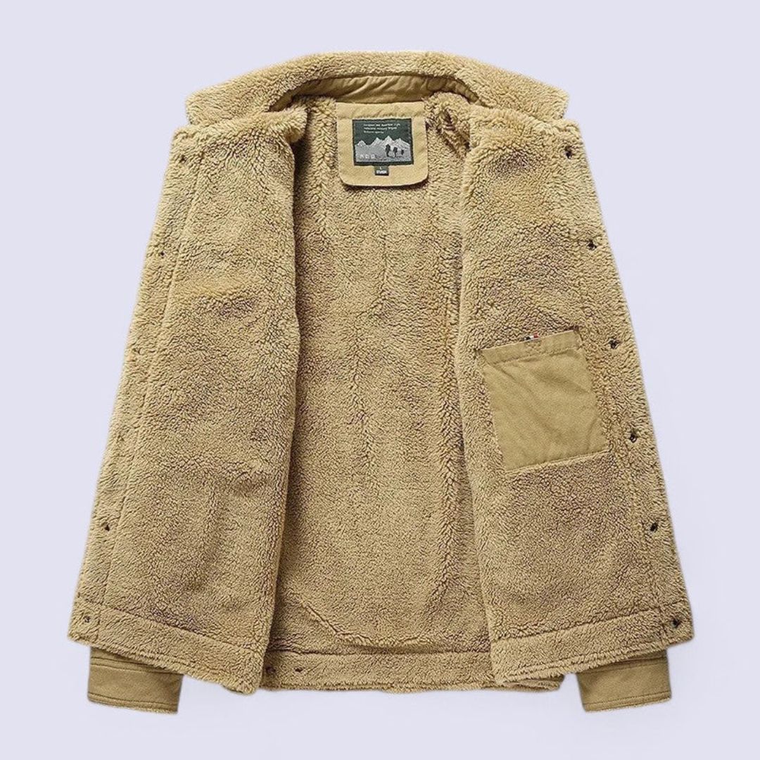 Herrejakke med Padded Innside og Dype Lommer 3