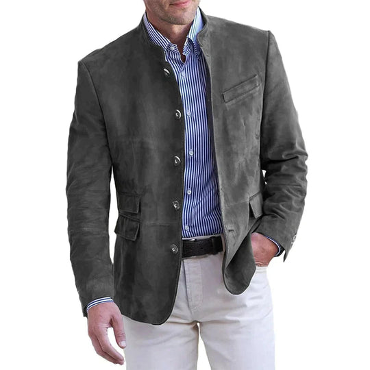 Herrejakke med knapper og moderne design 3