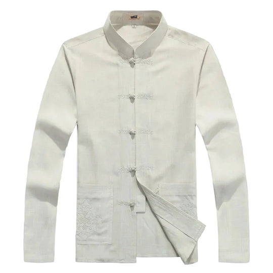 Herreklærsett med Japansk Stil Langermet Topp og Bukser 0