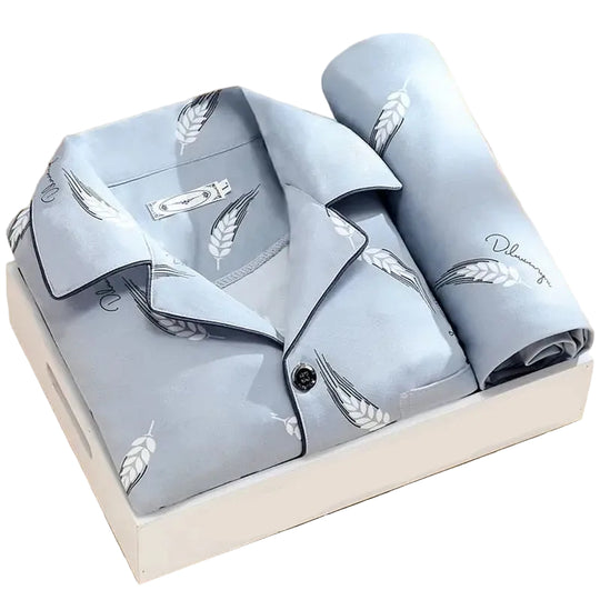 Herren Pyjamassett Klassisk Stil 0