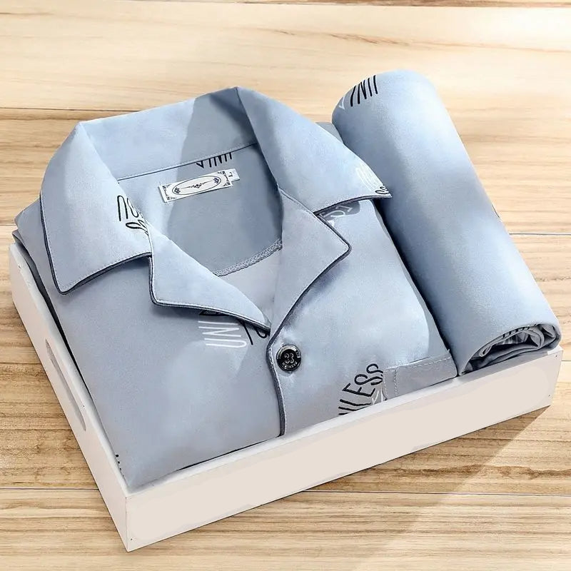 Herren Pyjamassett Klassisk Stil 3