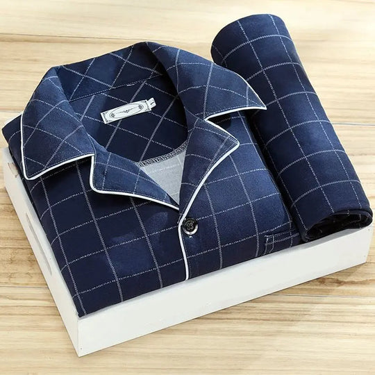 Herren Pyjamassett Klassisk Stil 4