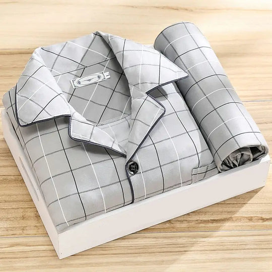 Herren Pyjamassett Klassisk Stil 5