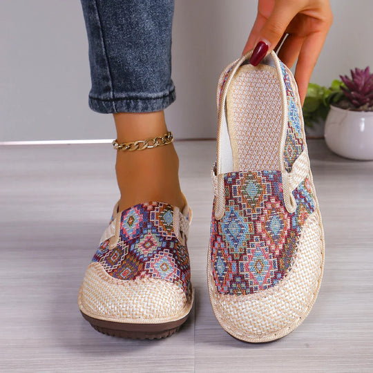 Herres Slip-On Sko Komfortabelt Pustende Vevd Stoff 5