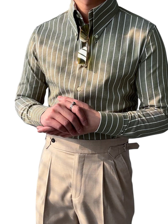 Herreskjorte Slim Fit Stripete Design 0
