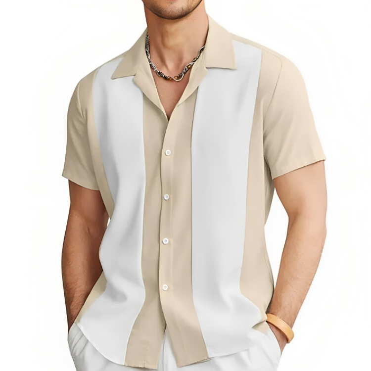 Herreskjorte Sommer Casual Polyester 1