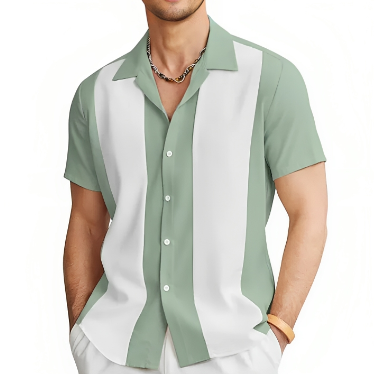 Herreskjorte Sommer Casual Polyester 2