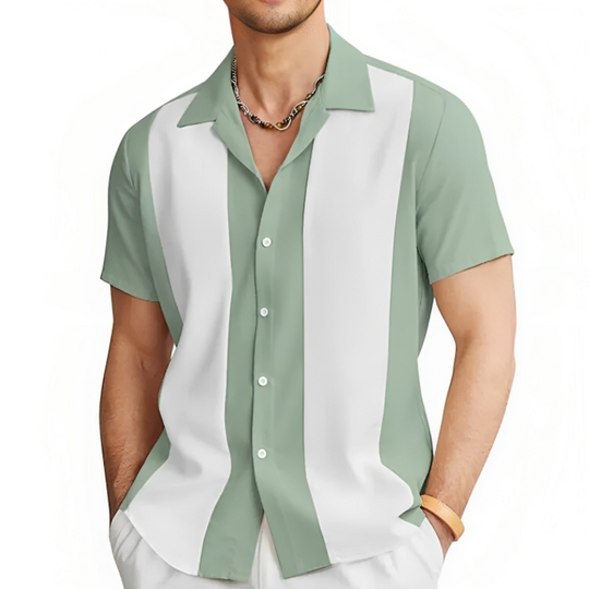 Herreskjorte Sommer Casual Polyester 2