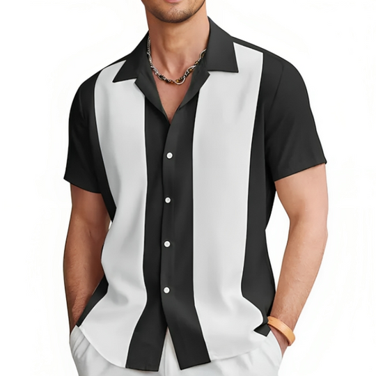 Herreskjorte Sommer Casual Polyester 4