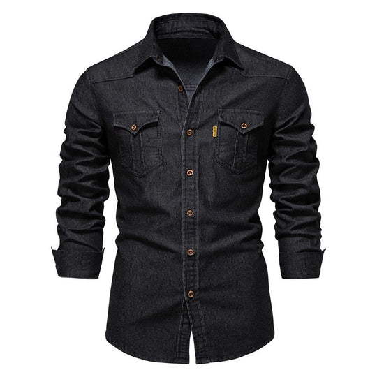 Herreskjorte i Denim med Fasjonabel Design 2