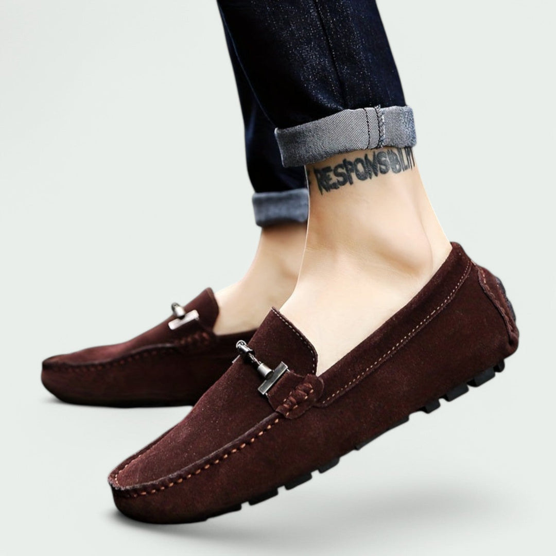 Herresko Moccasins Slip-On i Suede 2