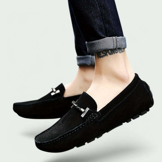 Herresko Moccasins Slip-On i Suede 3