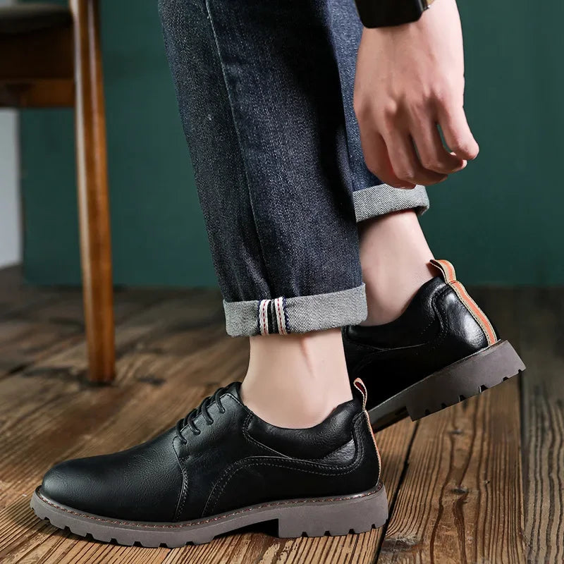Herresko i Lær for Utendørsbruk, Casual Stil 3
