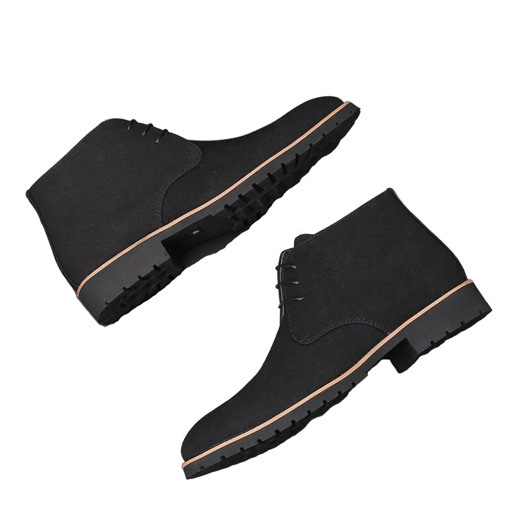 Herresko i Suede Lær med Slip-On Design 0