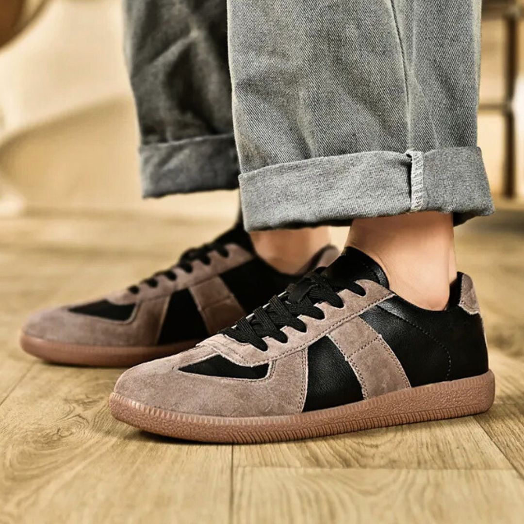 Herresneakers Lær Suede Moderne Design Komfortabel Gummisåle 6