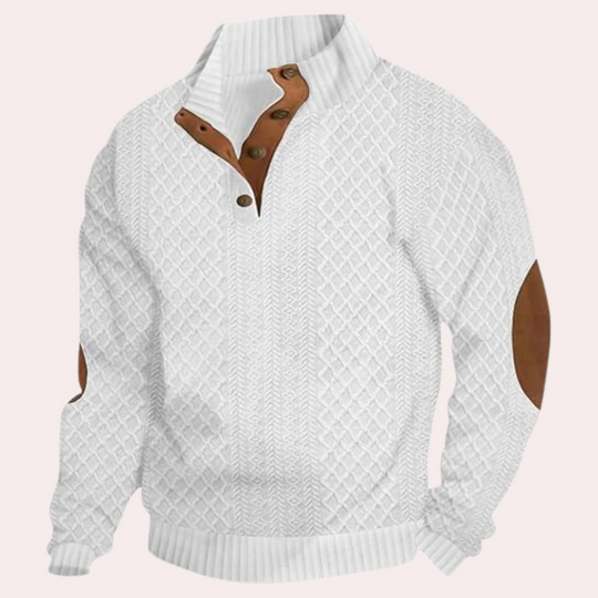Herresweater med kraveknapper Trendy 2