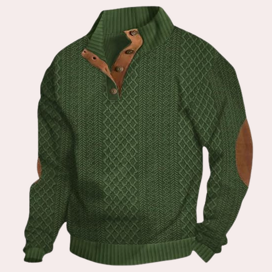 Herresweater med kraveknapper Trendy 4