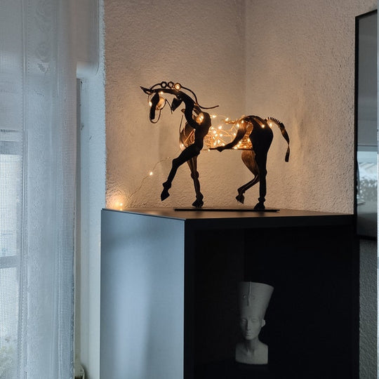 Hestestatue i Metall Håndlaget Dekorasjon 2