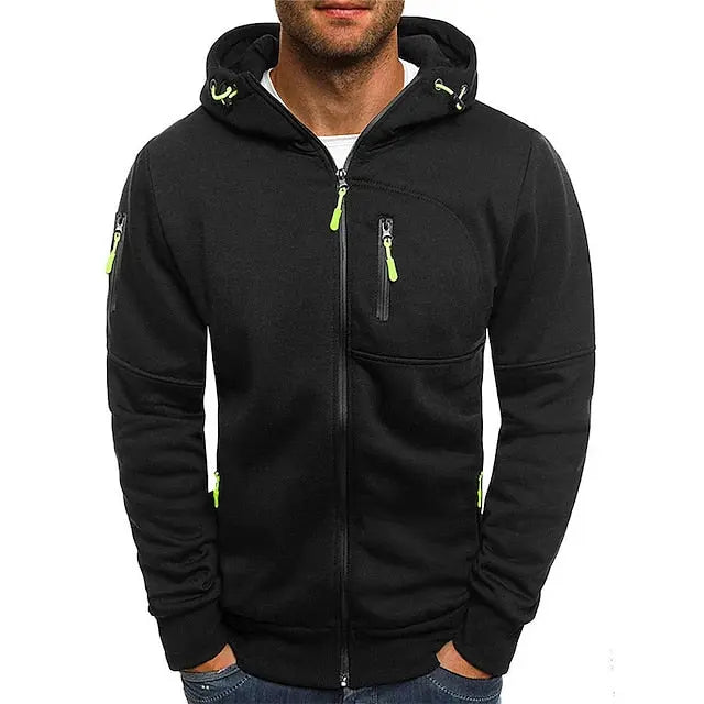 Hettegenser Herre Justerbar Hette Minimalistisk Design 1