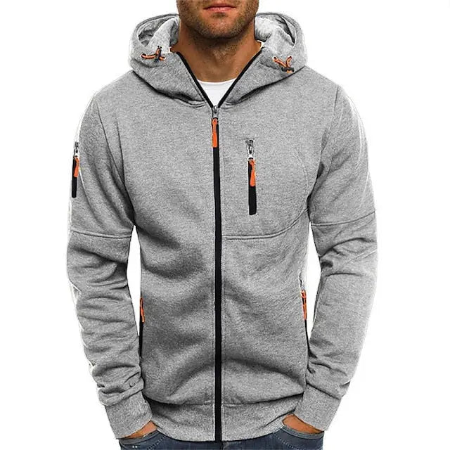 Hettegenser Herre Justerbar Hette Minimalistisk Design 3