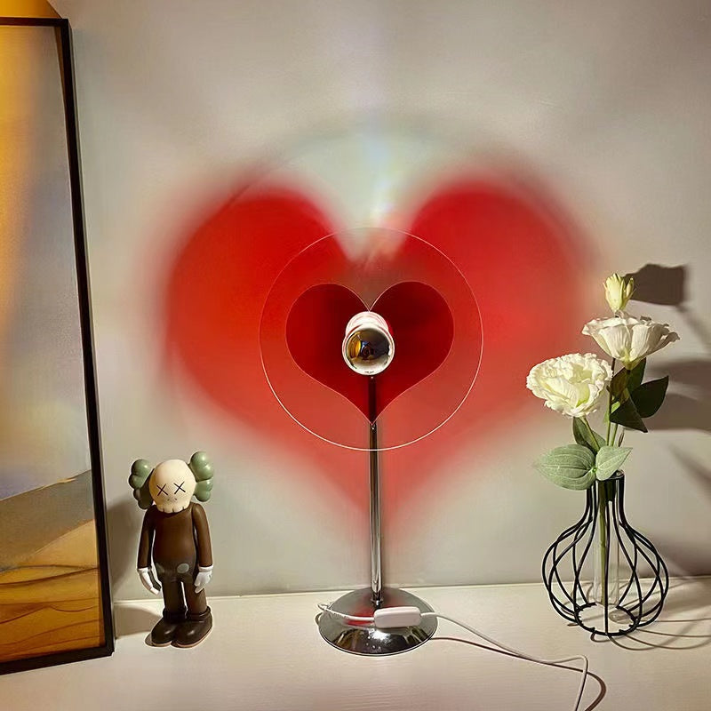 Hjerteformet LED-lampe for romantisk stemning 0