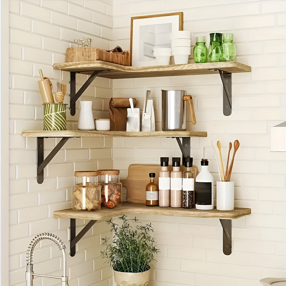 Hjørnehylle Sett i 3/5 Deler for Allsidig Veggdekorasjon 3