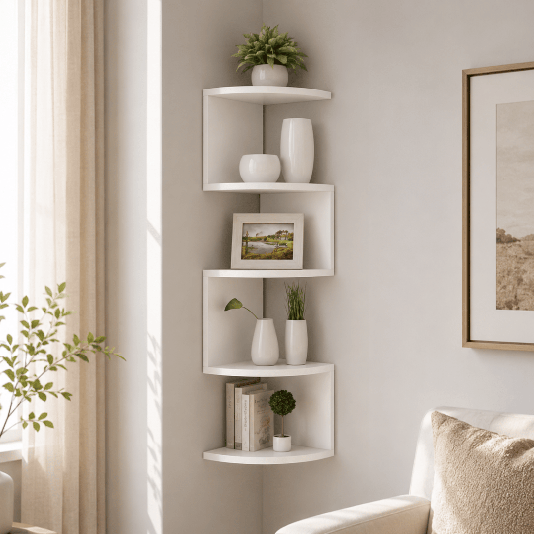 Hjørnevegghylle Plassbesparende Design 1