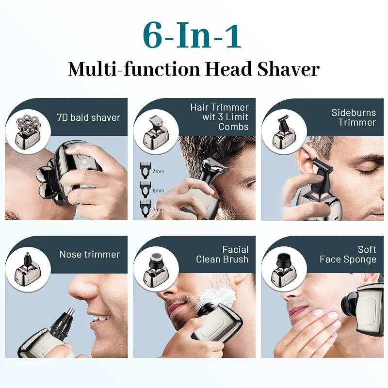 Hode- og Kroppsbarbermaskin med LED-display 1