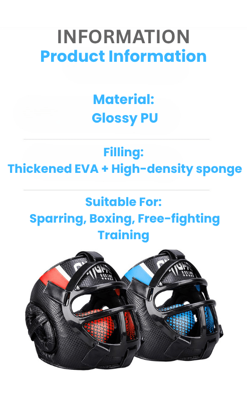 Hodebeskyttelse med Ansiktsmaske for Kampsport 6